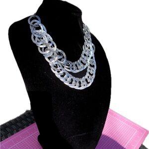 PANNEE by Panacea Elegant Silver tone lightweight chucky Chain Necklace 22+3”